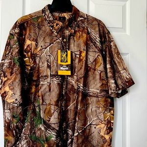 NWT Browning Realtree camouflage men’s 2XL shirt sleeve shirt